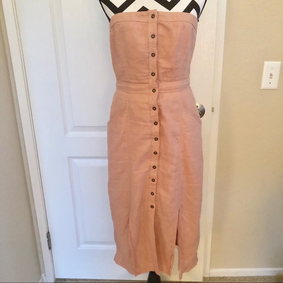 Urban Outfitters Dresses & Skirts - Urban Outfitters Linen Strapless Midi Dress